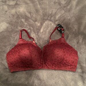 Torrid Lace Bra in Deep Red